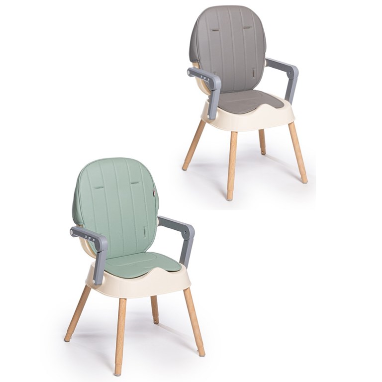 silla de comer con tapozadp de ecocuero 3 en 1 :alta baja y booster embalaje:1caja love