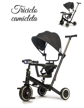 Camicleta 2 en 1. Se transforma en triciclo con capoya, luz,sonido,apoya brazo y cinturon.Love