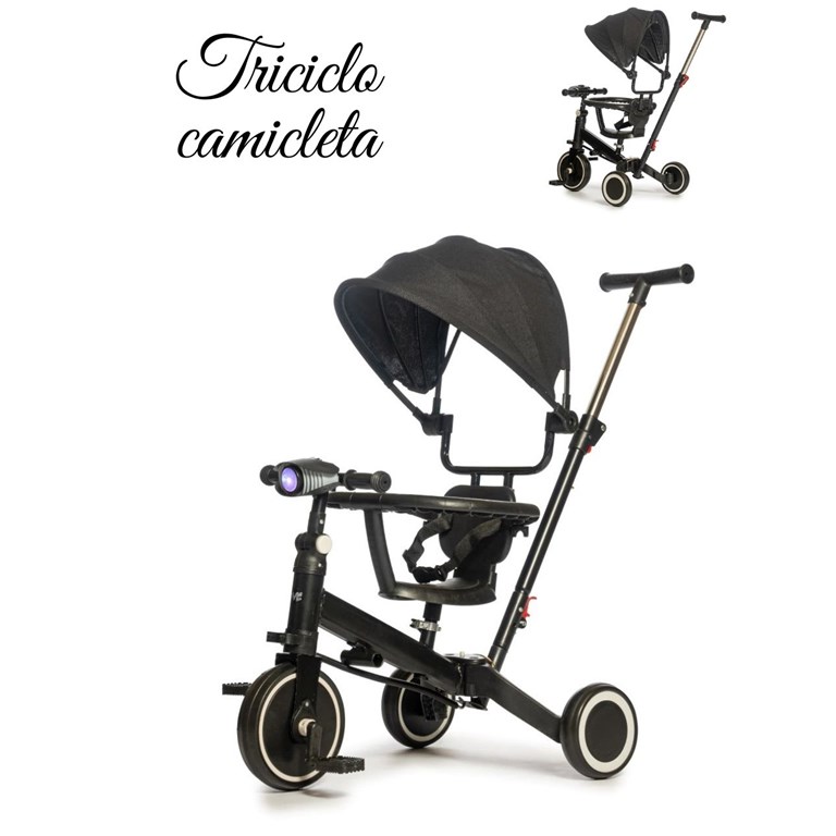 Camicleta 2 en 1. Se transforma en triciclo con capoya, luz,sonido,apoya brazo y cinturon.Love