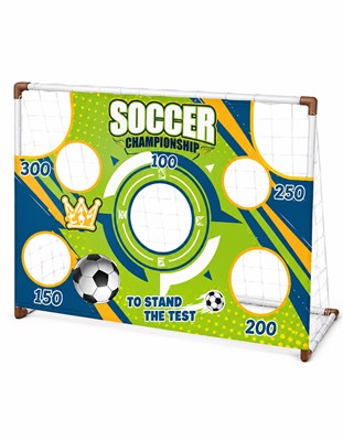 SP07 ARCO DE FÚTBOL 2 EN 1 CON LONA PARA PRACTICAR PUNTERIA . INCLUYE: 1 PELOTA, 1 INFLADOR, 1 RED Y UNA LONA DE PUNTERIA. LOVE