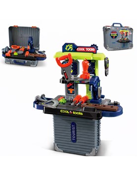 VALIJA HERRAMIENTAS DE TRABAJO. 2 EN 1. DOS FORMAS DE ENSAMBLAR Y JUGAR. LOVE