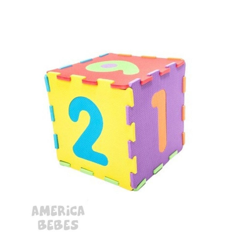 PISO ENCASTRABLE EN GOMA EVA CON NUMEROS 10 BALDOSAS DE 31,5 X 31,5 X 10 CM DE ESPESOR LOVE