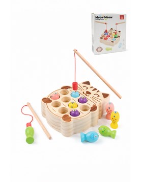 MA83 - JUEGO DE PESCA DE MADERA MAGNETICO 49 PIEZAS. LOVE