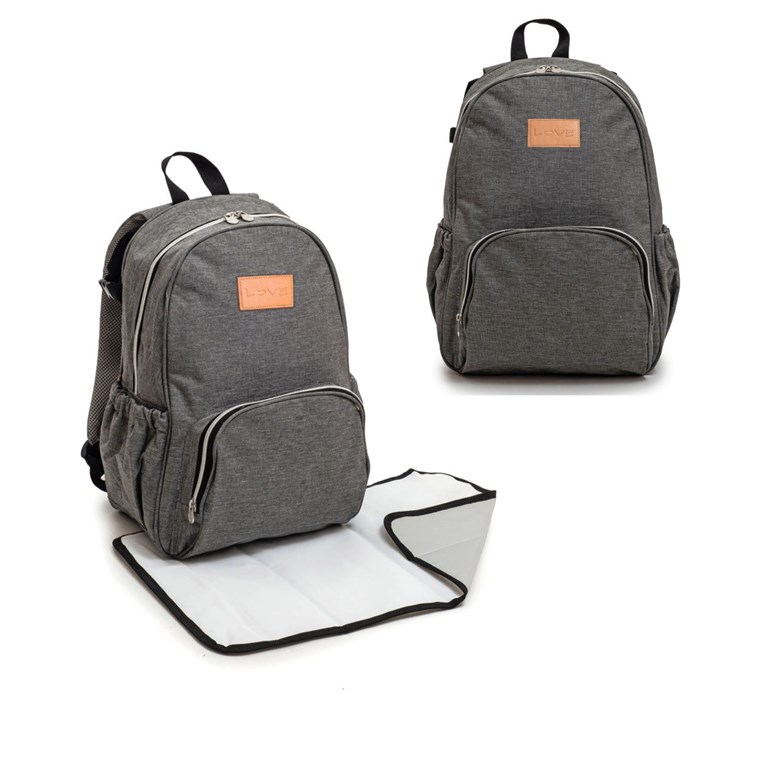 Mochila maternal con cambiador. • Mochila maternal con cambiador. • 1 bolsillo externo. • 3 bolsillos internos con compartimientos térmicos. • 2 bolsillos laterales. • Ganchos para colgar al manubrio
