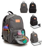 Mochila maternal con cambiador. • Mochila maternal con cambiador. • 1 bolsillo externo. • 3 bolsillos internos con compartimientos térmicos. • 2 bolsillos laterales. • Ganchos para colgar al manubrio