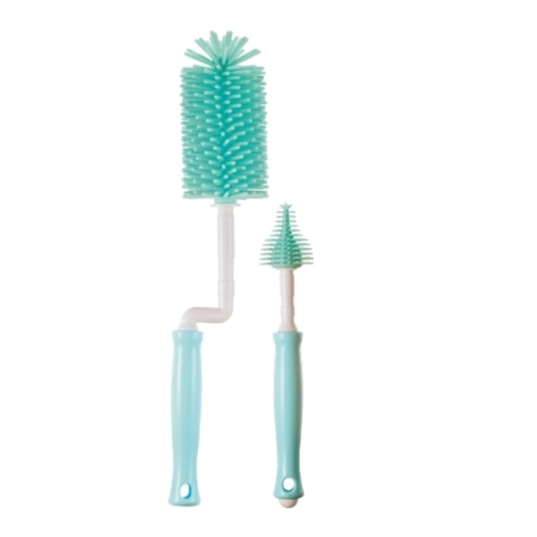 Cepillo limpia mamaderas y tetinas de silicona x 2 unidades.Love