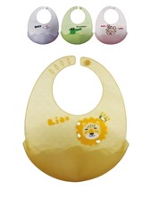 Babero de silicona con bolsillo, modelo ajustable en 4 medidas con bolsillo 3d. Love