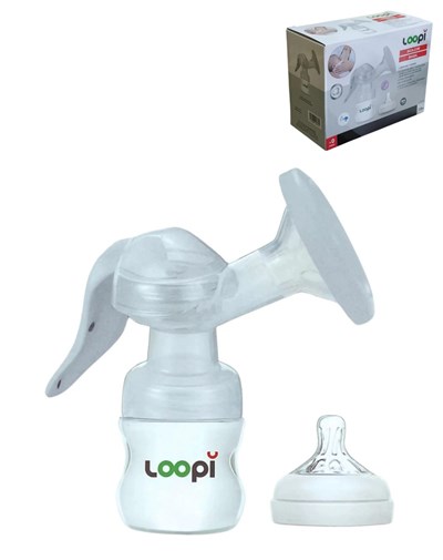 Sacaleche manual. +0 meses x 1u. 120 ml.Incluye tetina y rosca, y se convierte en mamadera. Love
