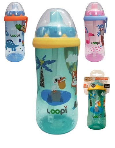 Vaso con sorbete de silicona300 ml. Love