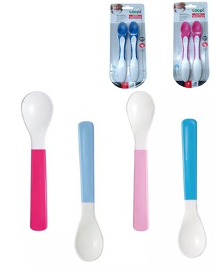 Set de 2 cucharas que cambian de color cuando la comida esta caliente. Love