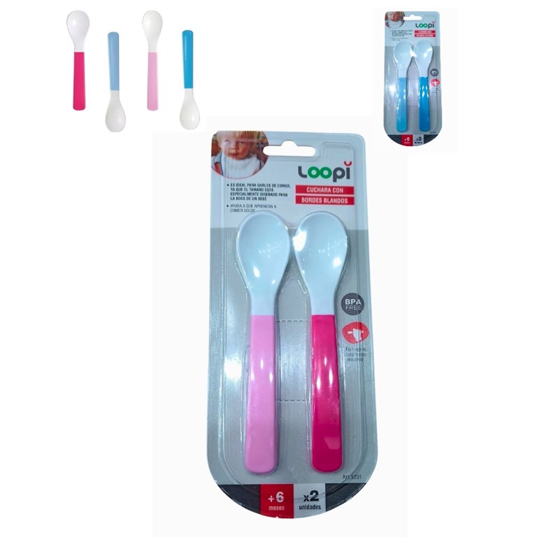SET DE 2 CUCHARAS BORDES BLANDOS. LOVE