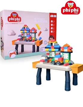 Soft blocks with building table 80 piezas.Phi phi toys