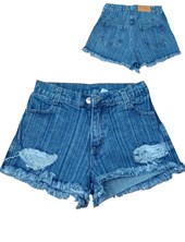 SHORT JEANS RAYADO CON ROTURA TERRA NATURE