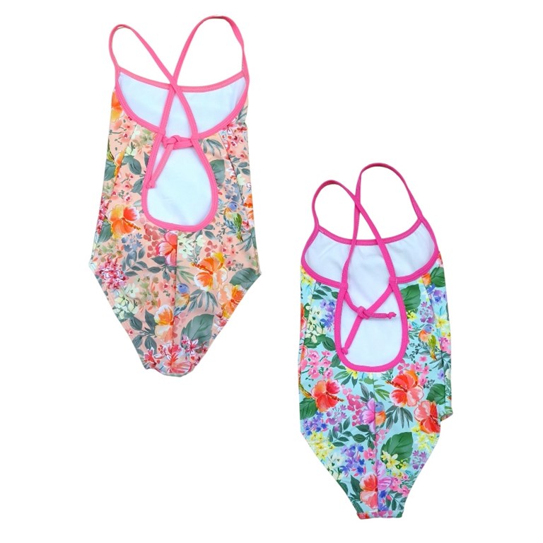 Malla entera estampada con flores para nena.Terra Nature