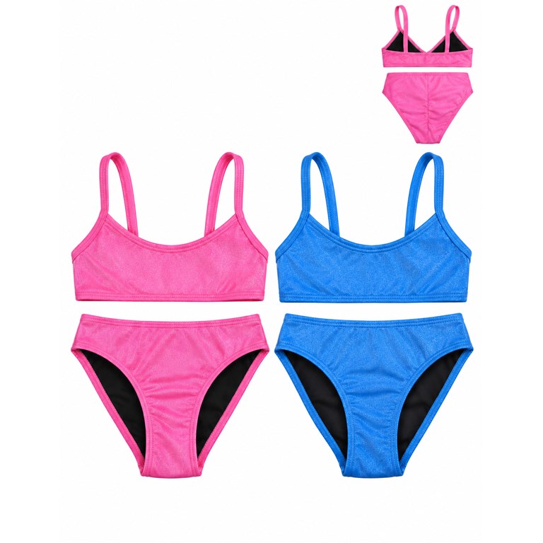 BIKINI NENA TOP Y BOMBACHA LUREX LISO. LABENDEL