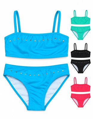 BIKINI CON TACHAS NENA. BANDÓ CON BOMBACHA. LABENDEL