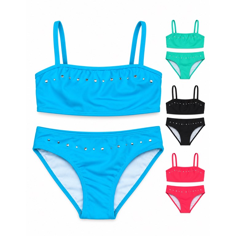 BIKINI CON TACHAS NENA. BANDÓ CON BOMBACHA. LABENDEL