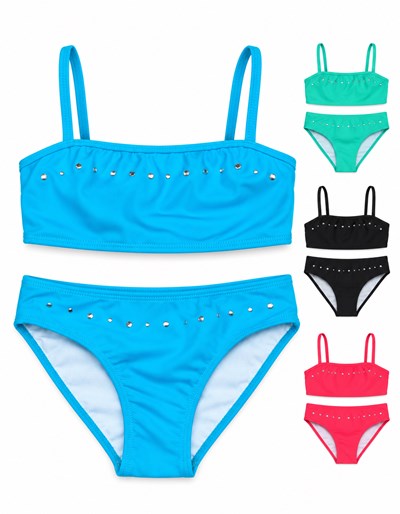 BIKINI CON TACHAS NENA. BANDÓ CON BOMBACHA. LABENDEL