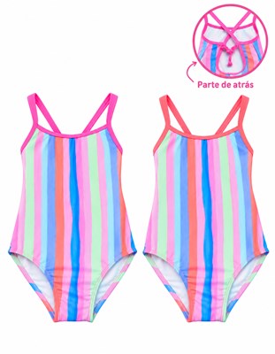MALLA ENTERA A RAYAS PARA NENA. LABENDEL