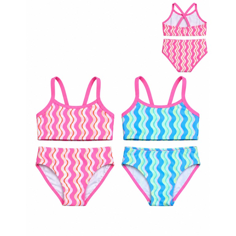 BIKINI PARA NENA TOP Y CULOTE ESTAMPA SIC SAC. LABENDEL