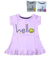 VESTIDO BEBE CON VOLADO 'HELLO'. COMPACTO