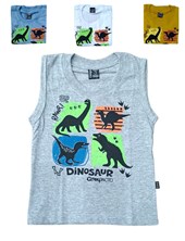 MUSCULOSA BEBE  ESTAMPA DINOSAURIO. COMPACTO