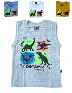 MUSCULOSA BEBE ESTAMPA DINOSAURIO. COMPACTO