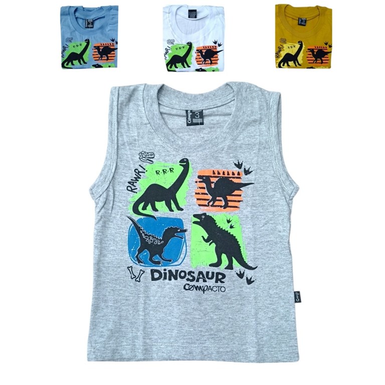 MUSCULOSA BEBE  ESTAMPA DINOSAURIO. COMPACTO