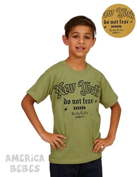 REMERA MANGA CORTA PARA NENE ESTAMPADA NEW YORK COMPACTO