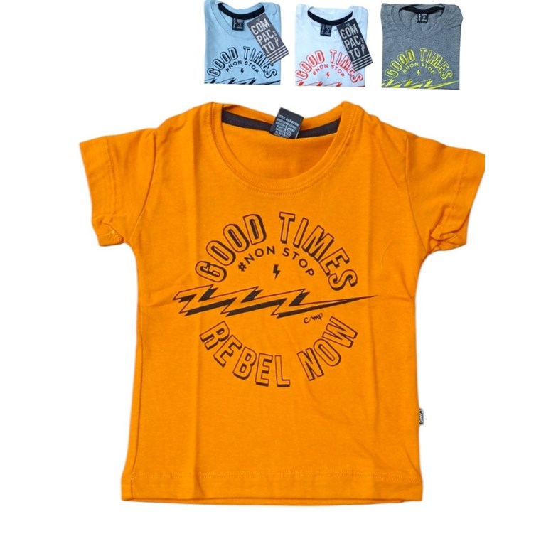 REMERA MANGA CORTA BEBE ESTAMPA 'GOOD TIME'. COMPACTO