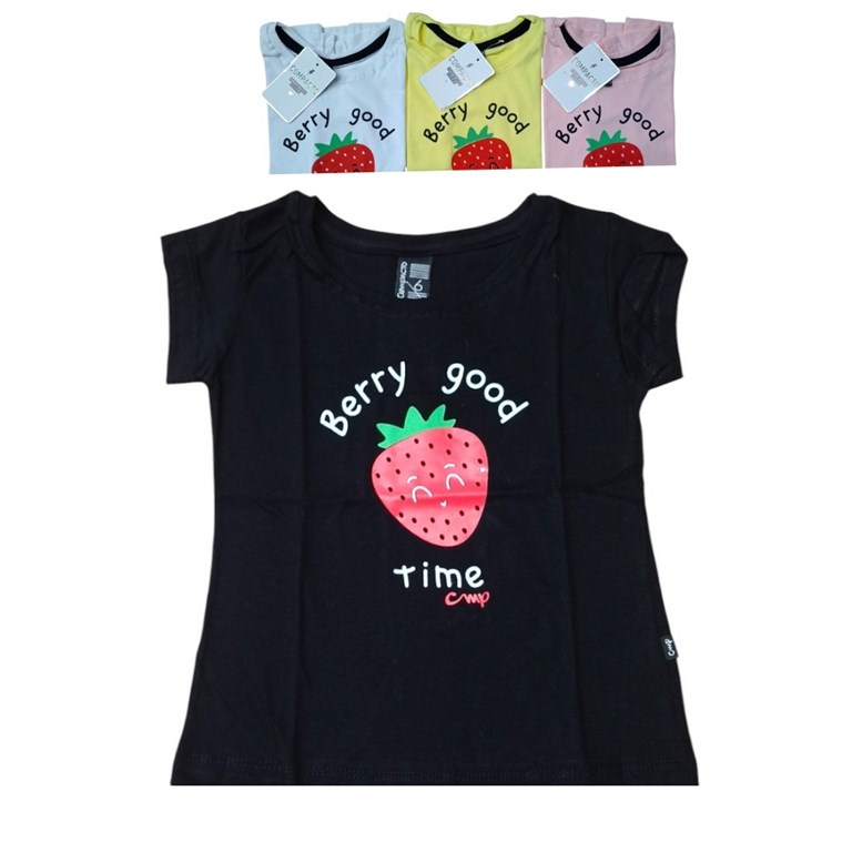 REMERA MANGA CORTA ESTAMPA FRUTILLA. COMPACTO