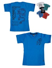 REMERA NENE MANGA CORTA DOBLE ESTAMPA DRAGON. COMPACTO