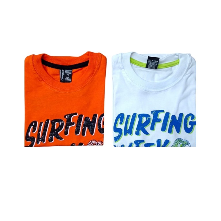 REMERA MANGA CORTA BEBE ESTAMPA 'SURFING'. COMPACTO