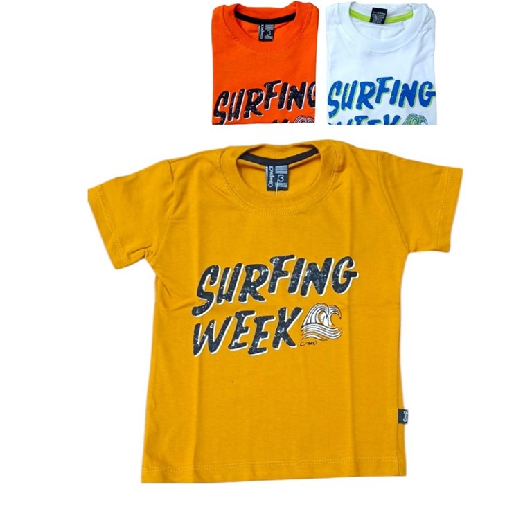 REMERA MANGA CORTA BEBE ESTAMPA 'SURFING'. COMPACTO