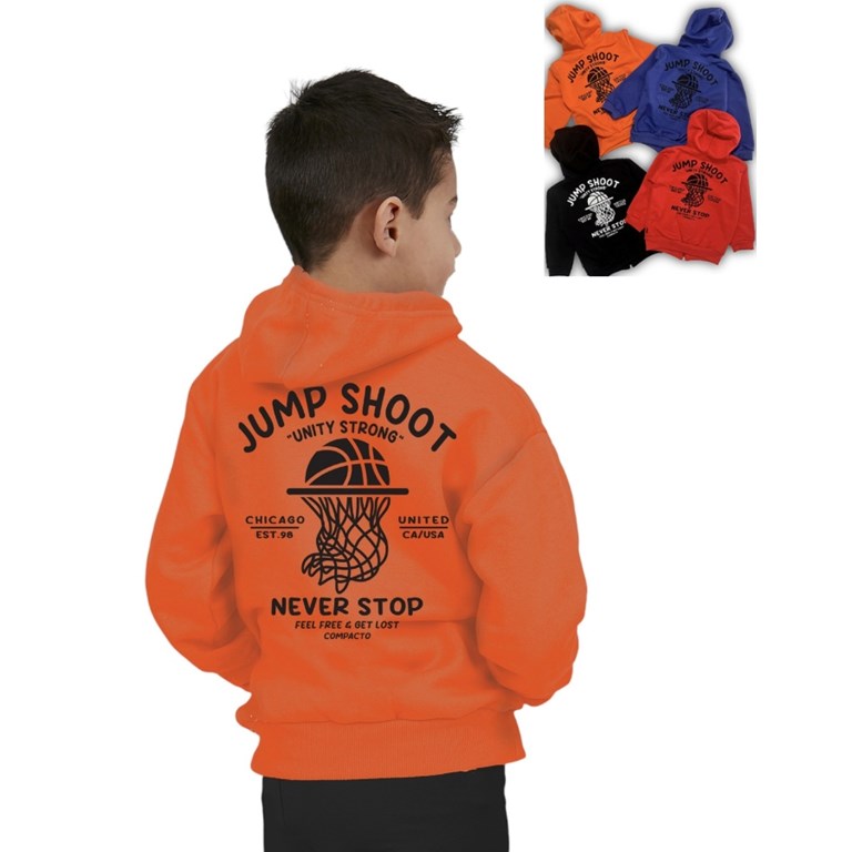 CAMPERA BEBE RUSTICA DOBLE ESTAMPA JUMP  SHOOT. COMPACTO