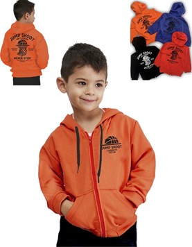 CAMPERA BEBE RUSTICA DOBLE ESTAMPA JUMP SHOOT. COMPACTO