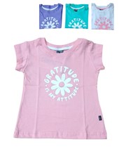 REMERA MANGA CORTA BEBE ESTAMPA 'GRATITUDE'. COMPACTO