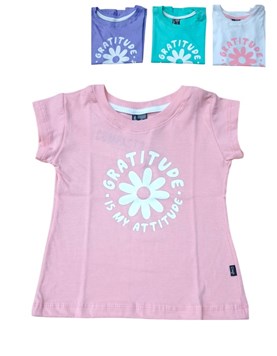 REMERA MANGA CORTA BEBE ESTAMPA 'GRATITUDE'. COMPACTO