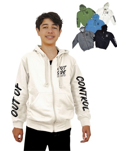 Campera nene rustica mangas estampadas outside. compacto