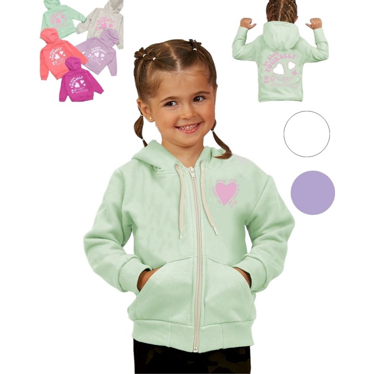 Campera rustica de beba corazon doble estampa.Compacto