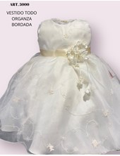 VESTIDO BABA ORGANZA BORDADA  CHILDREN DIOR