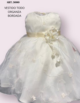 VESTIDO BABA ORGANZA BORDADA CHILDREN DIOR