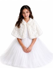 CAPA DE PIEL ROCOCO PARA NENA. COLOR: BLANCO- NATURAL. CHILDREN DIOR