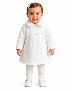 TAPADO DE POLAR PARA BEBE.COLOR: BLANCO- ROSA. CHILDREN DIOR