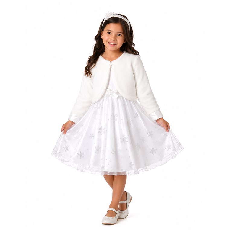 CASACA DE POLAR PARA NENA. COLOR: BLANCO. CHIDREN DIOR