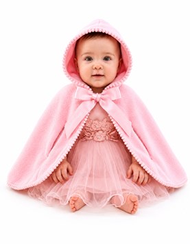 CAPA DE POLAR PARA BEBA. COLOR: BLANCO- ROSA. CHILDREN DIOR