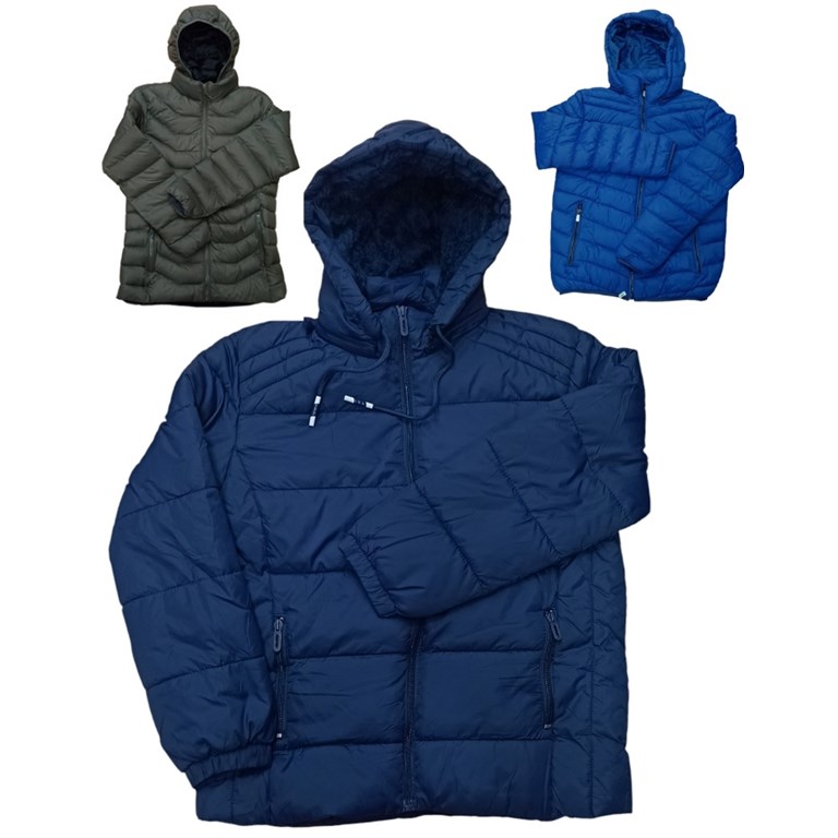 CAMPERA PIEL CON CAPUCHA DESMONTABLE VARON IMPORTADA