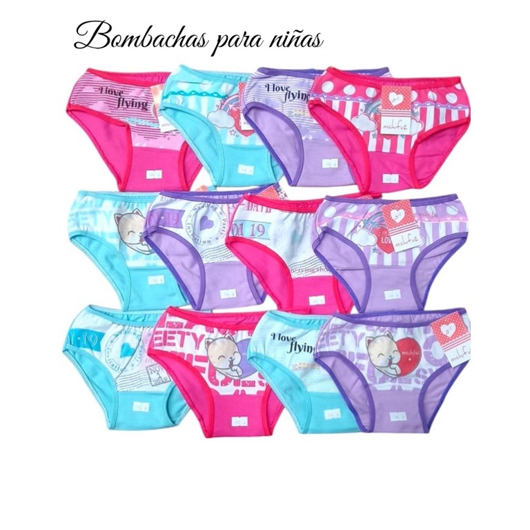 A.148 Bombacha nena. Estampas y colores surtidos (fondo color). Michifuz.