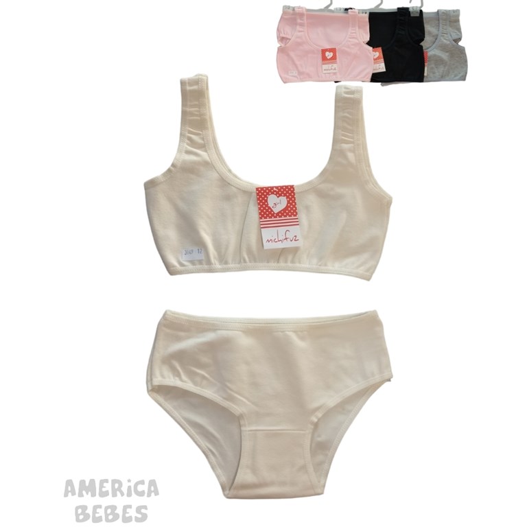 CONJUNTO 2 PIEZAS DE TOP Y BOMBACHA COLOR( NEGRO-GRIS-BEIGE)MICHIFUZ