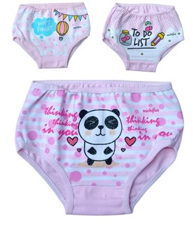 Bombacha nena rosa .talle 4 pack x 12 unidades